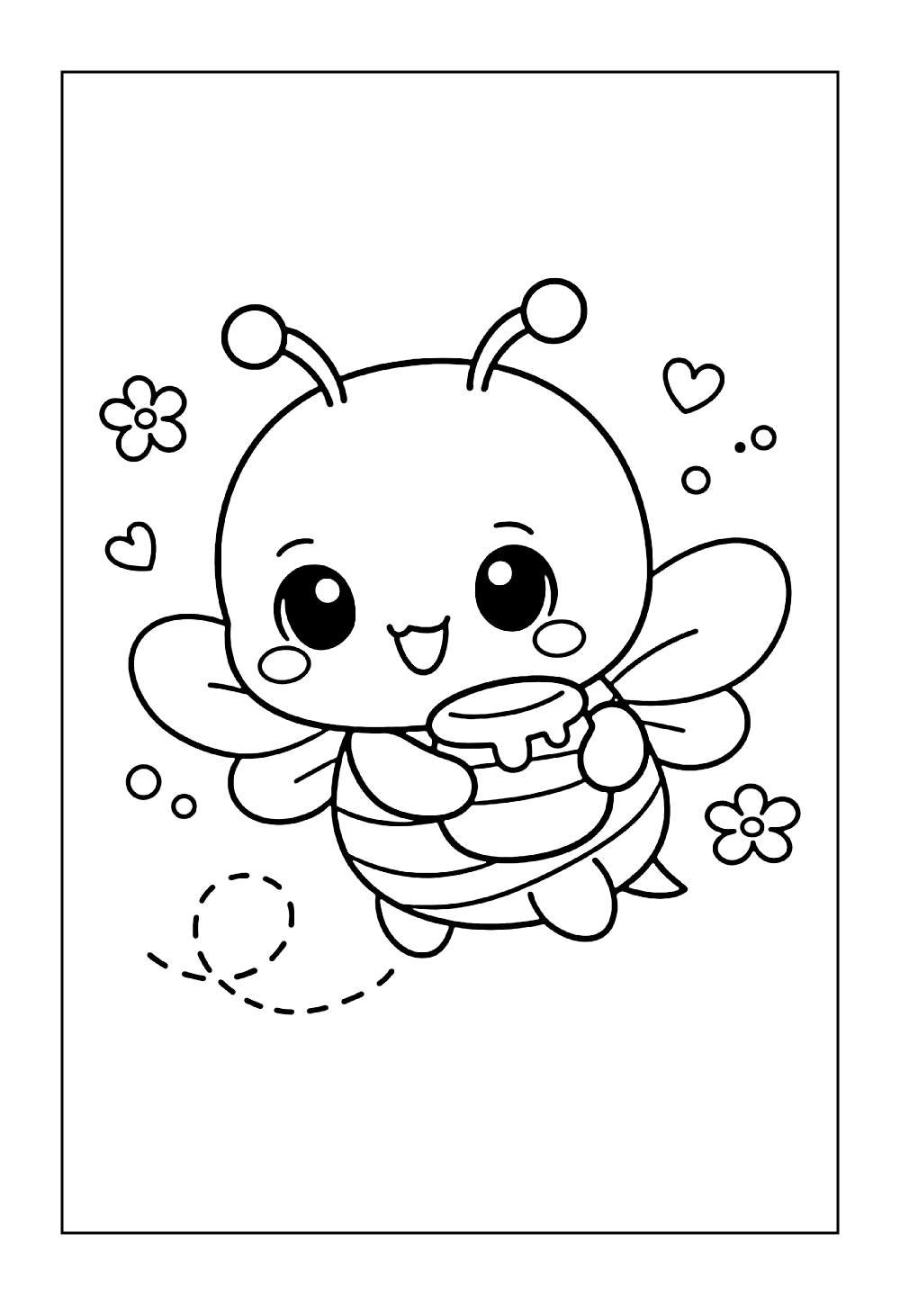 Desenho de Abelhinha para pintar