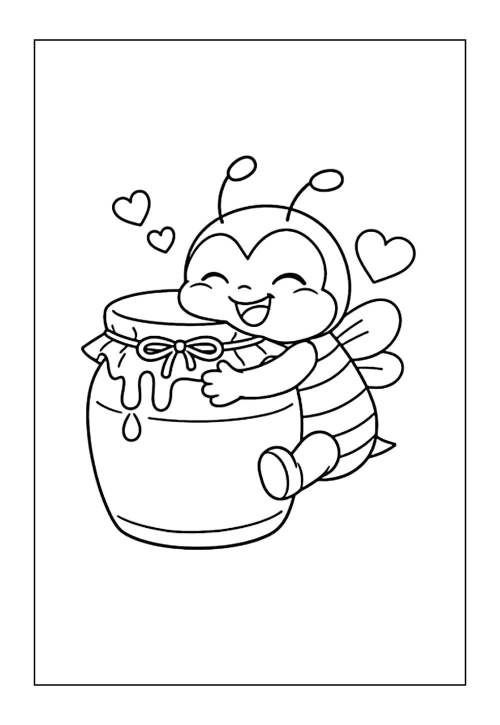 Desenho de Abelha para colorir