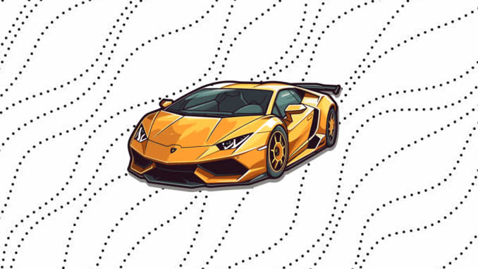 Desenho de Lamborghini para pintar