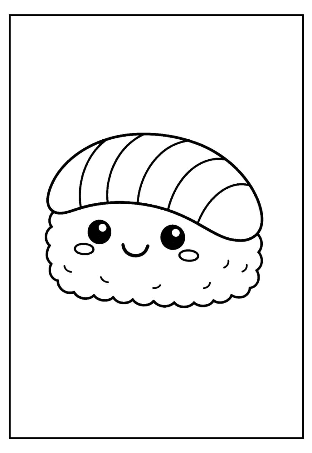 Desenho Sushi Kawaii