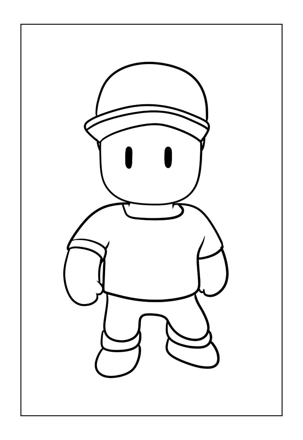 Desenho de Stumble Guys para imprimir e colorir