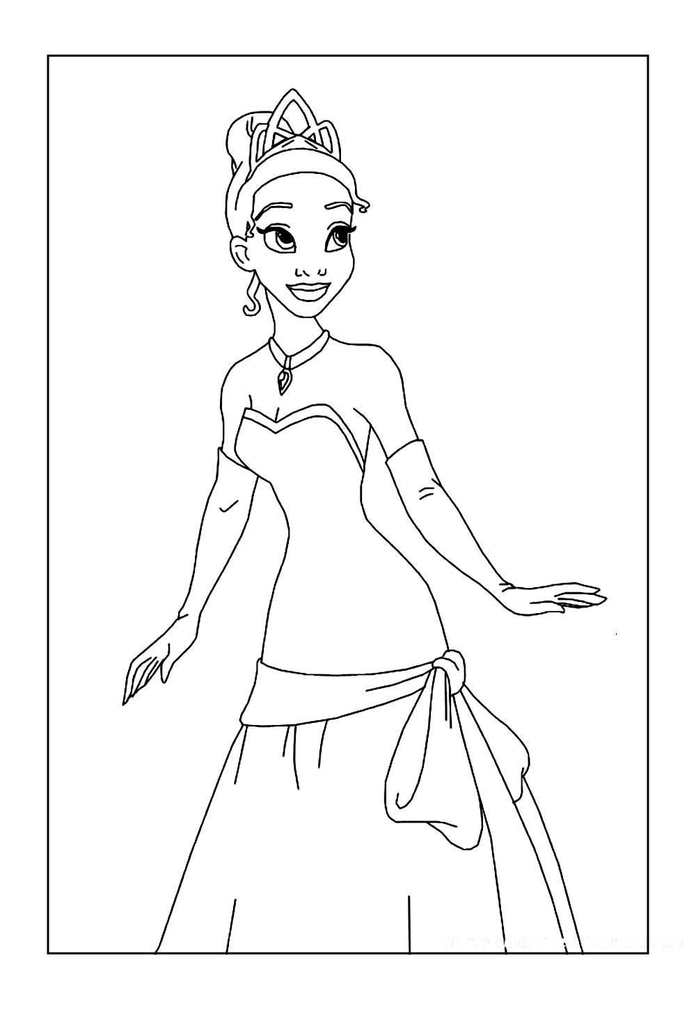 Tiana para pintar
