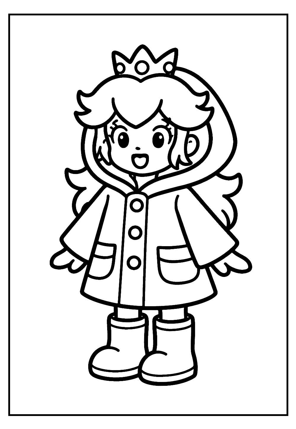 Desenho Princesa Peach Colorir