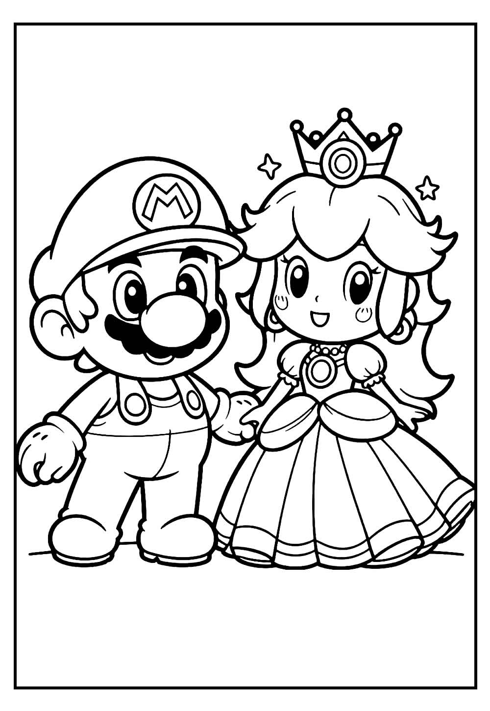 Desenho Princesa Peach Colorir Mario