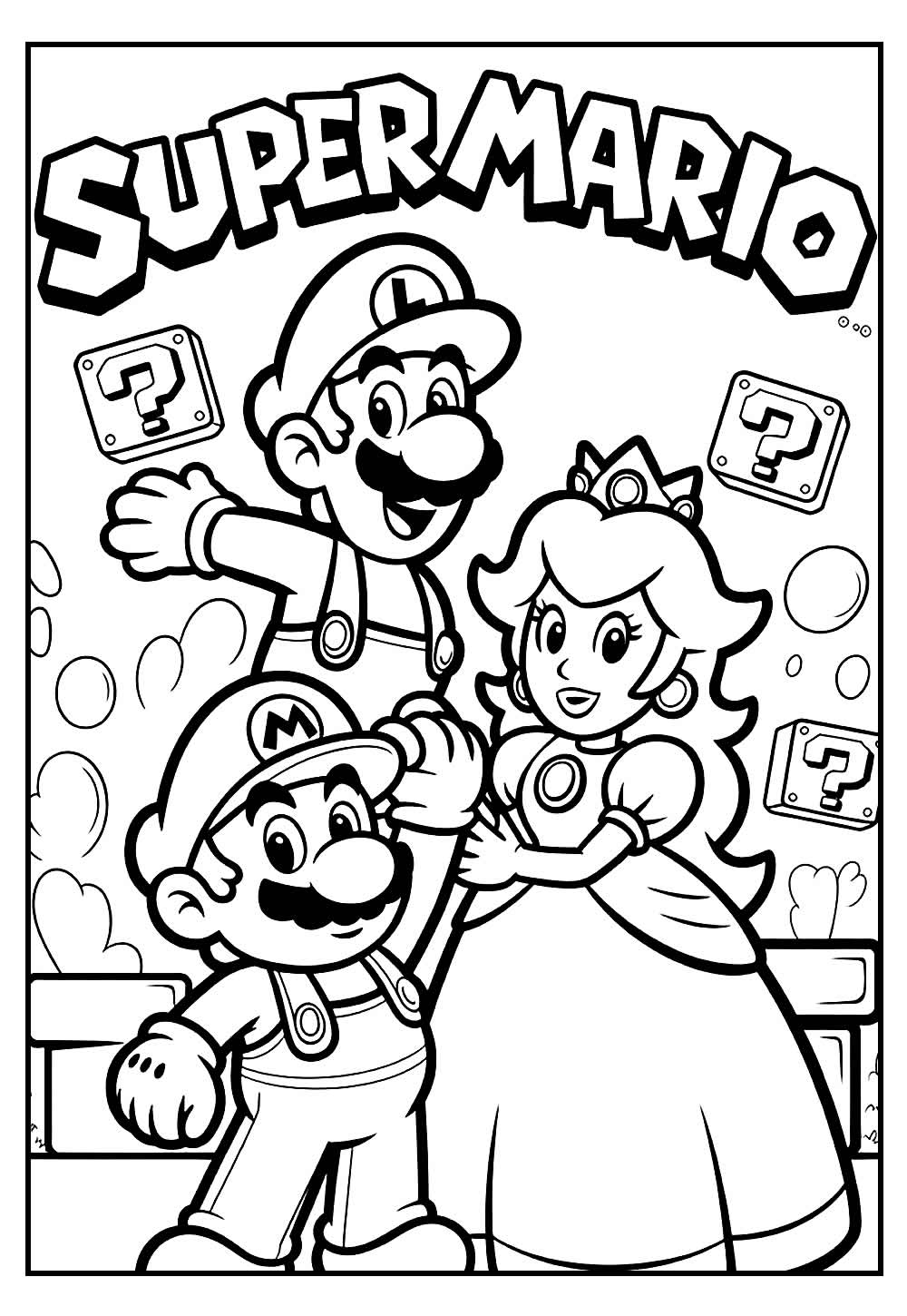Desenho Princesa Peach Colorir Super Mario Bros