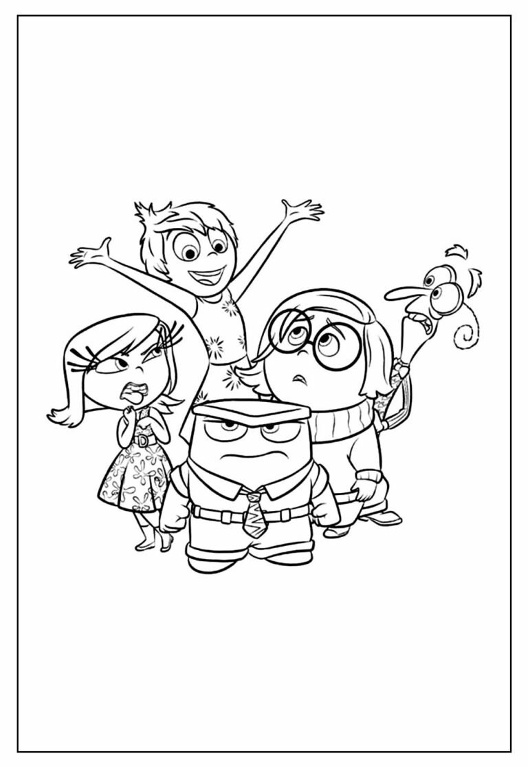 Desenhos de Divertida Mente para Pintar e Colorir - Pinte Online