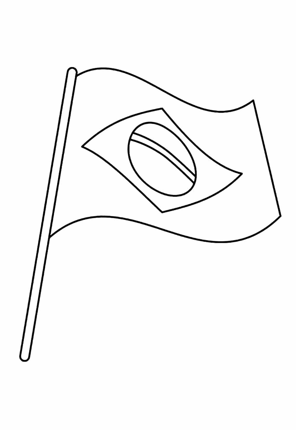 Desenho da Bandeira do Brasil para colorir