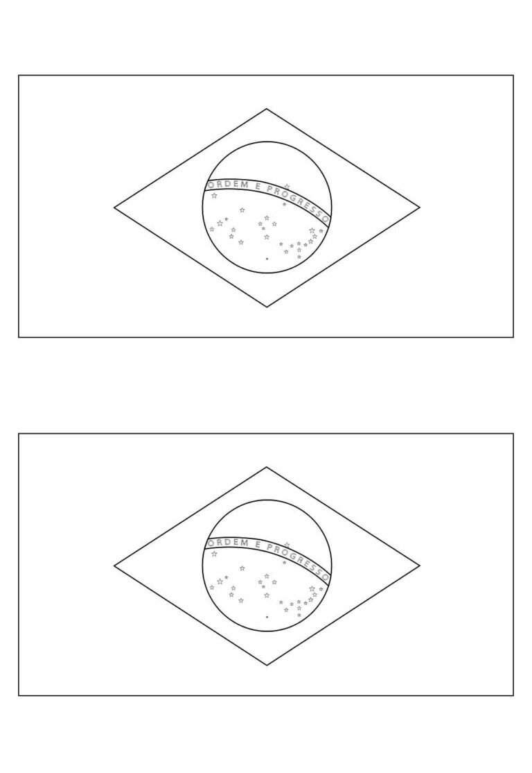 Desenhos da Bandeira do Brasil para Pintar - Pinte Online
