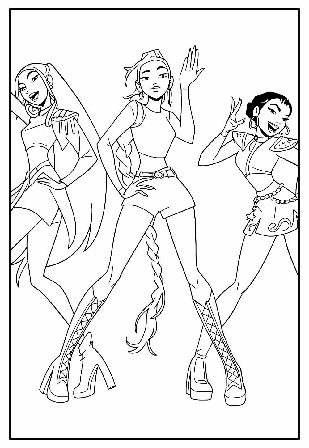 Desenho de Guerreiras do K-Pop