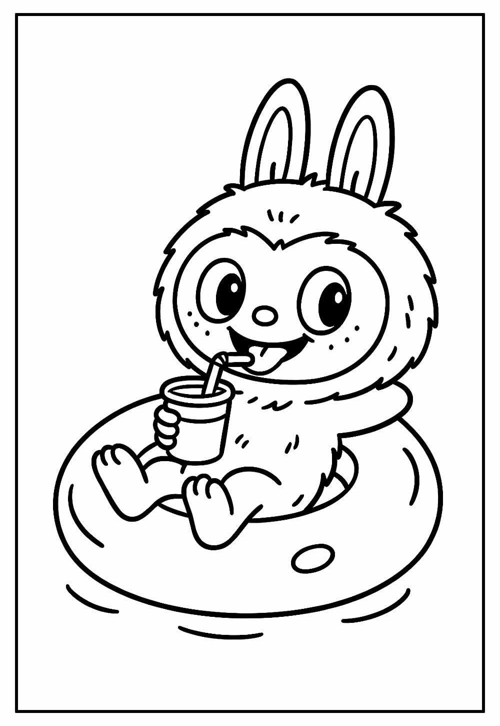 Desenho de Labubu para colorir