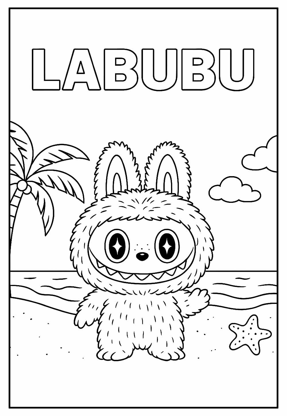 Desenho de Labubu para colorir