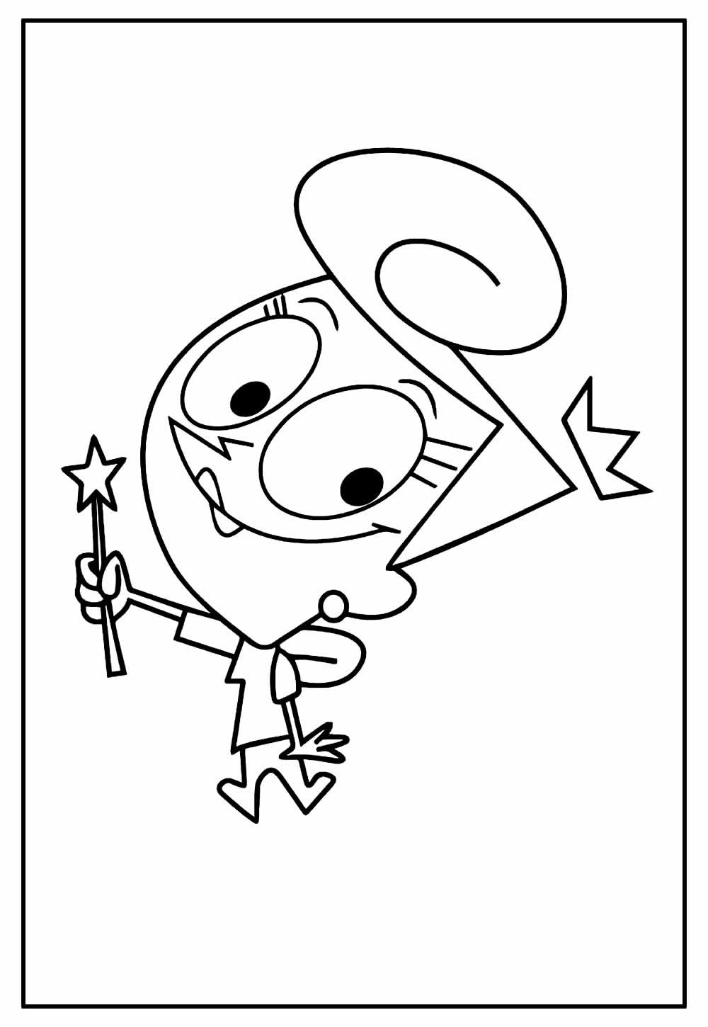 Desenho para pintar Padrinhos Mágicos