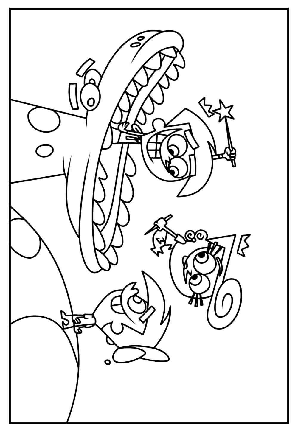 Desenho Padrinhos Mágicos Colorir