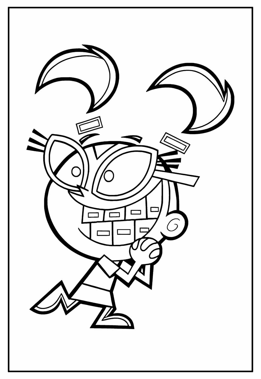 Desenho para pintar Padrinhos Mágicos