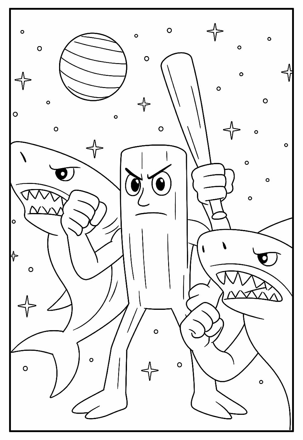 Desenho de Brainrot para colorir