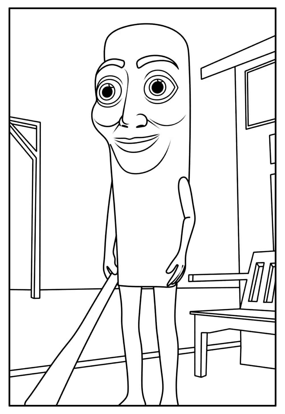 Desenho de Italian Brainrot para colorir