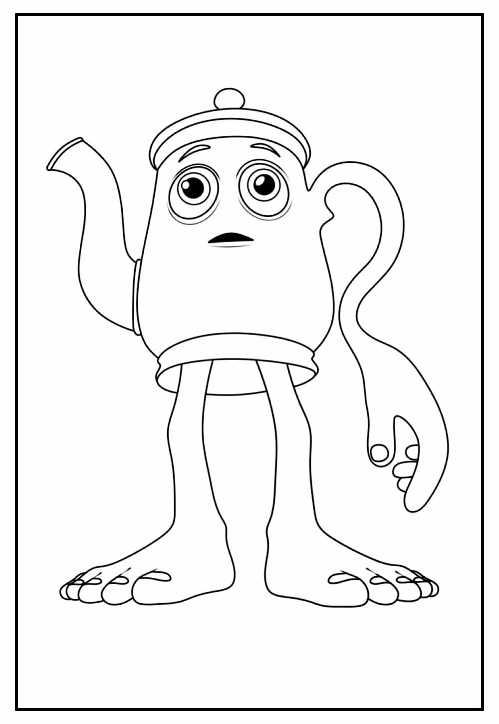 Desenho de Italian Brainrot para pintar