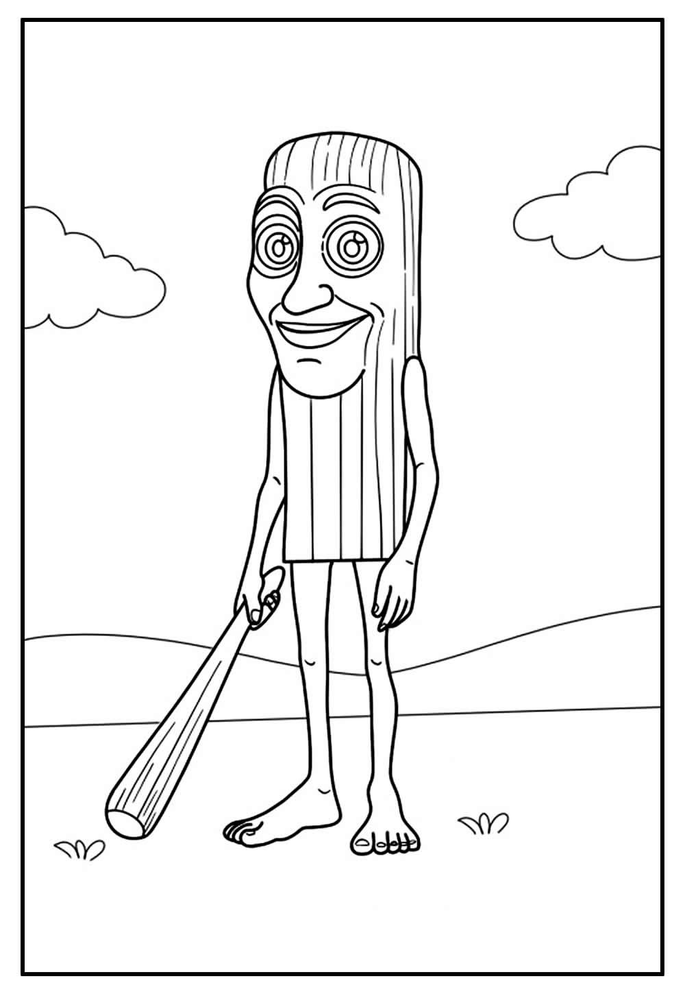 Desenho de Brainrot para pintar