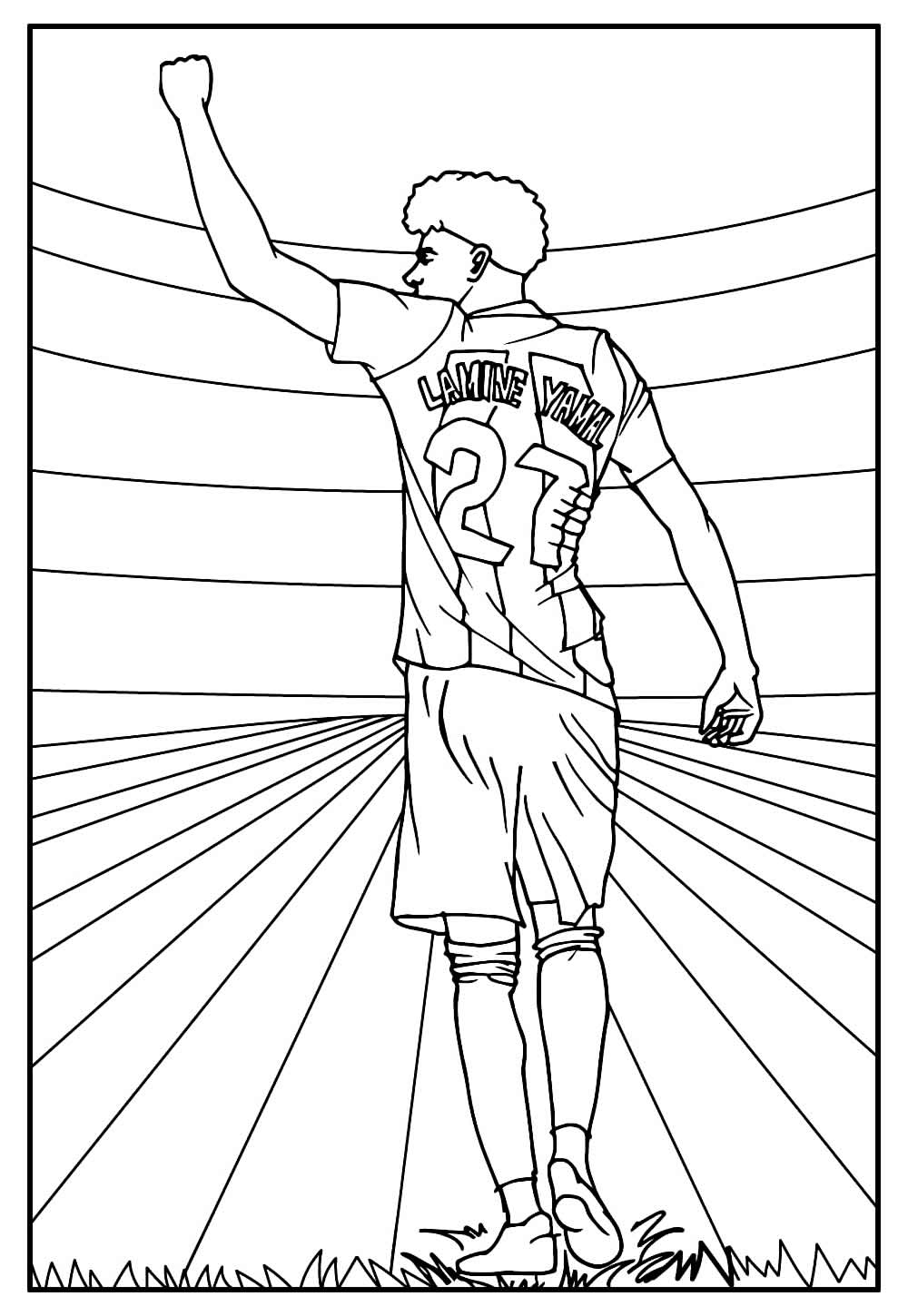 Lamine Yamal para colorir