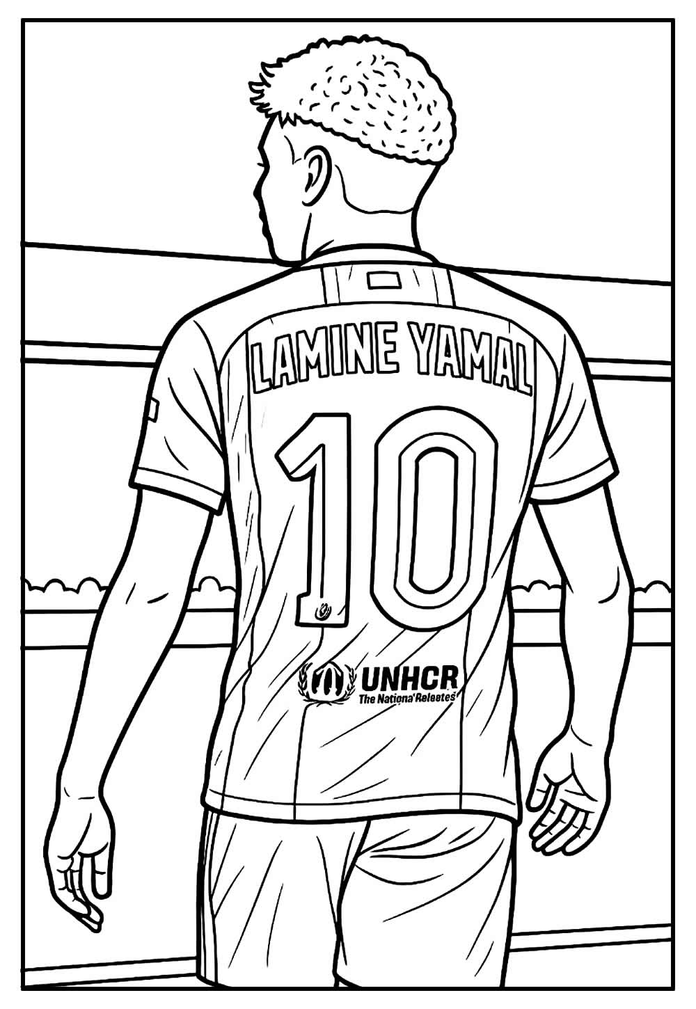 Desenhos de Lamine Yamal para colorir
