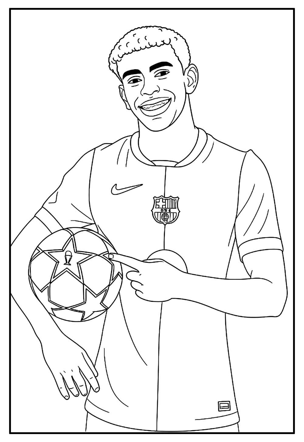 Lamine Yamal para colorir