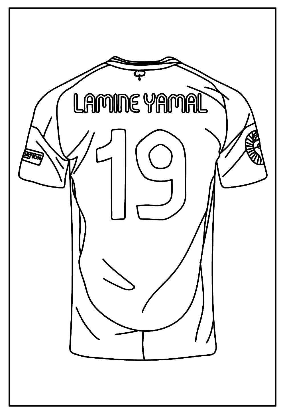 Desenhos de Lamine Yamal para colorir