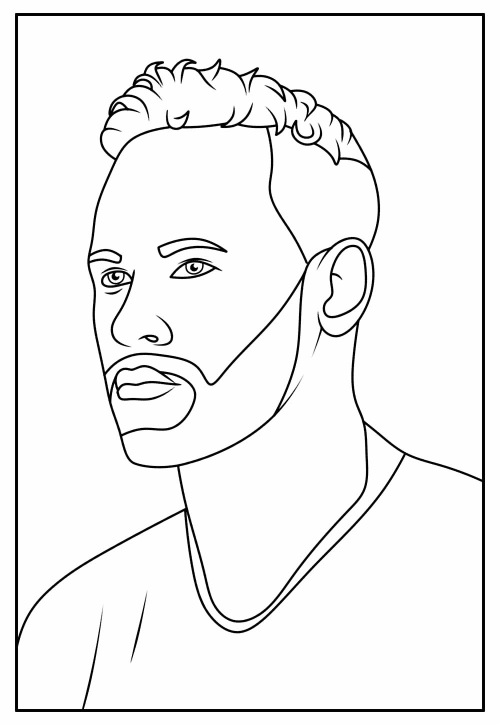 Neymar para colorir