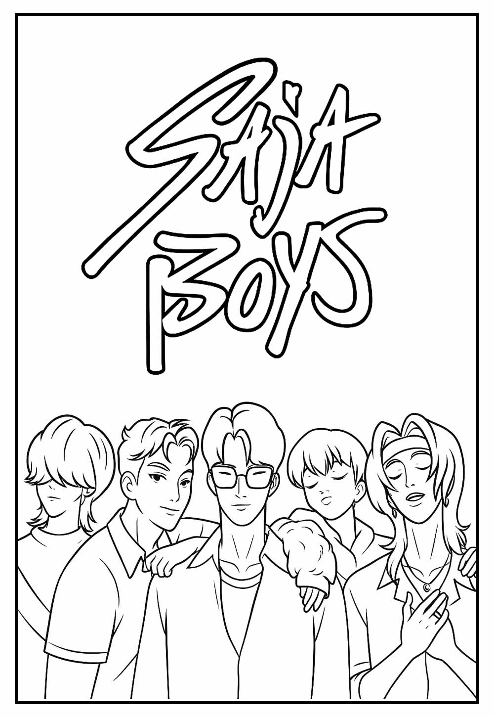 Desenhos Saja Boys Pintar