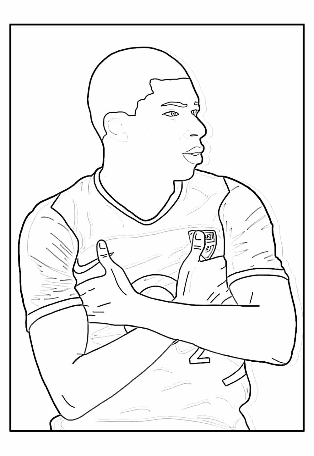 Desenhos de Mbappé para colorir