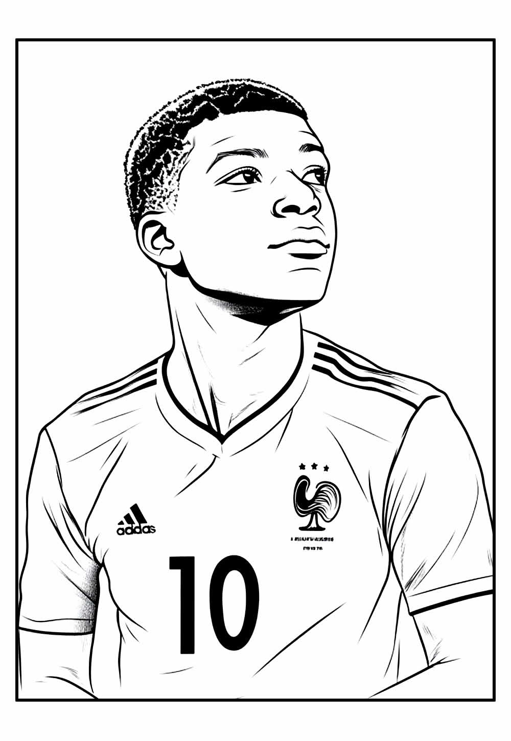 Desenho de Kylian Mbappé