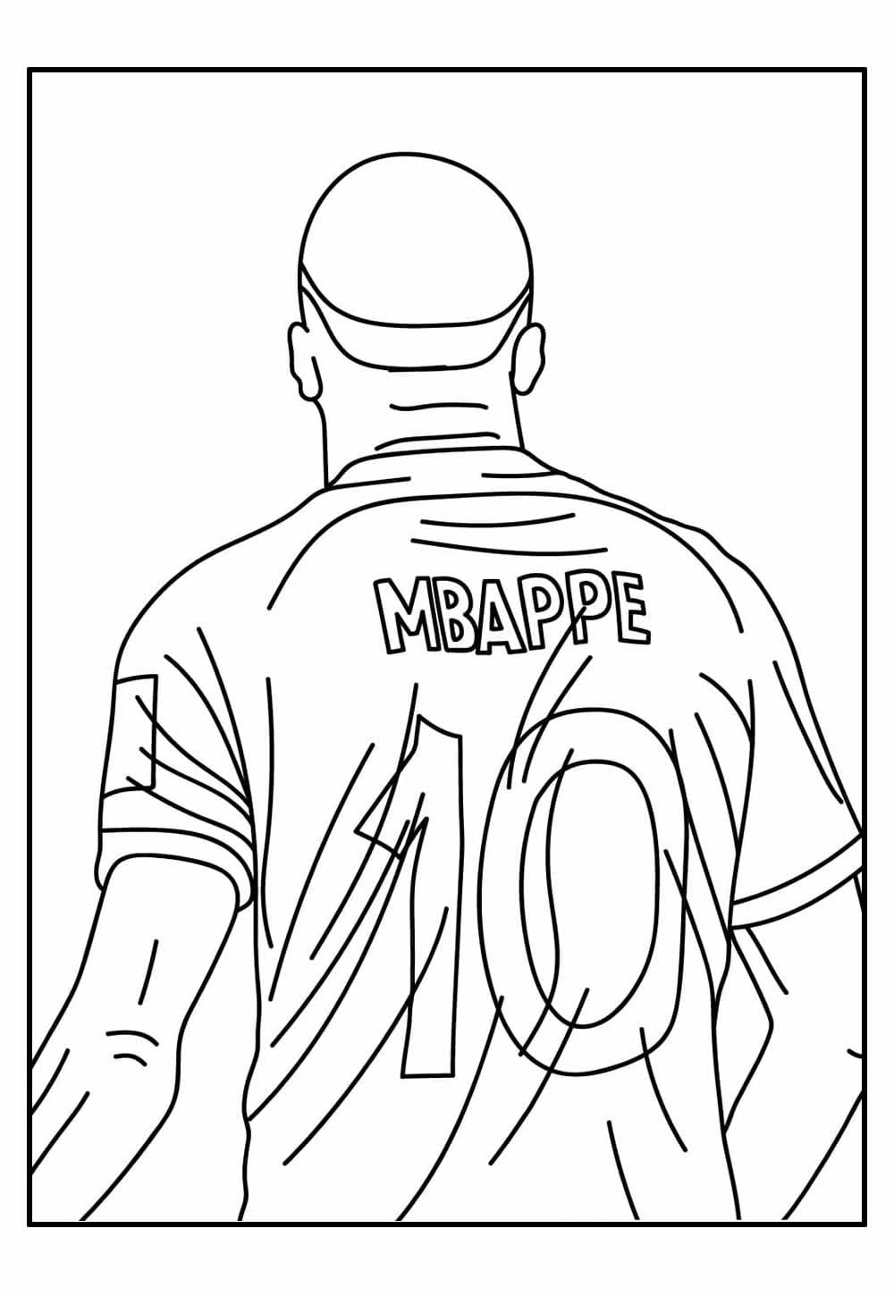 Kylian Mbappé para colorir