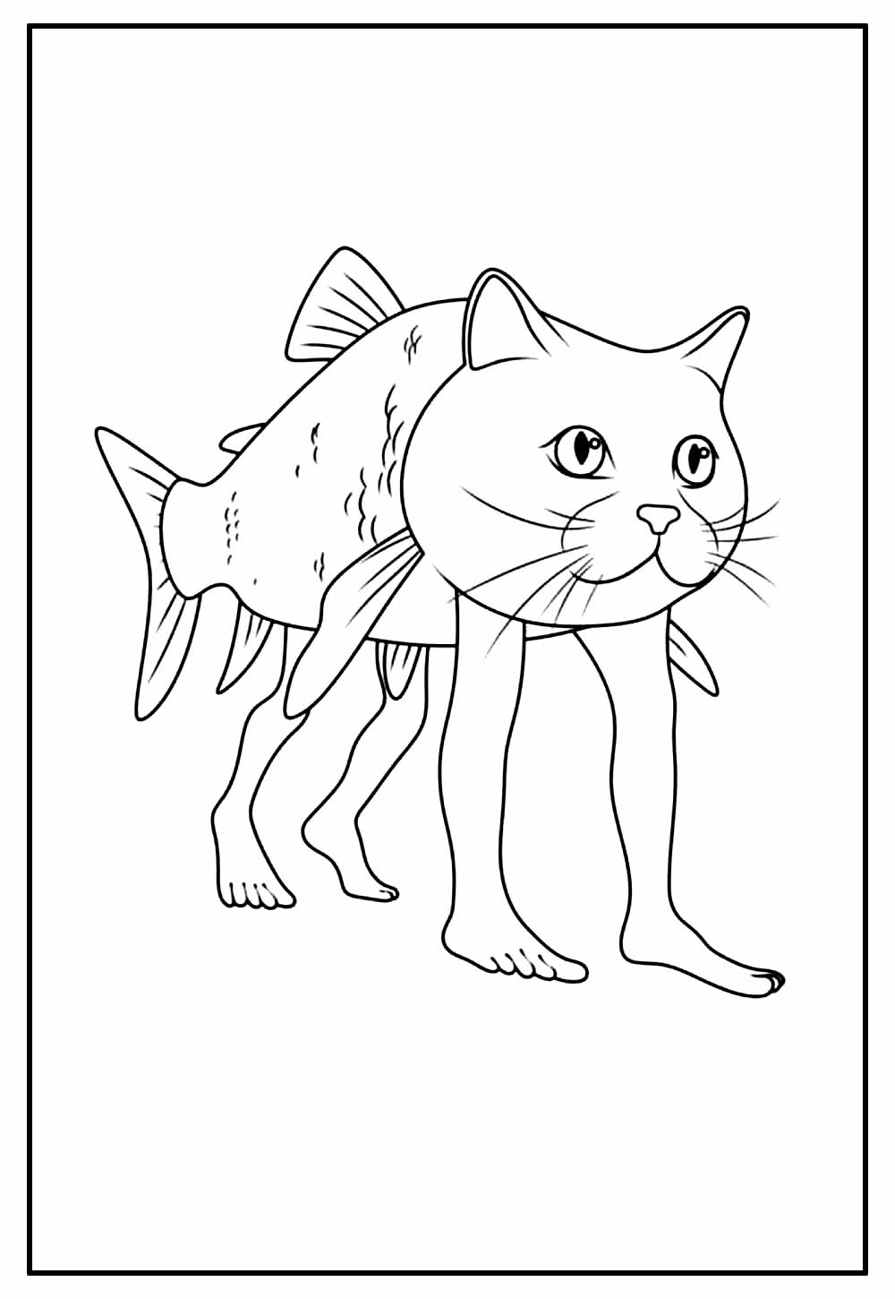 Pintar Tralalero Tralala Gato com Pernas
