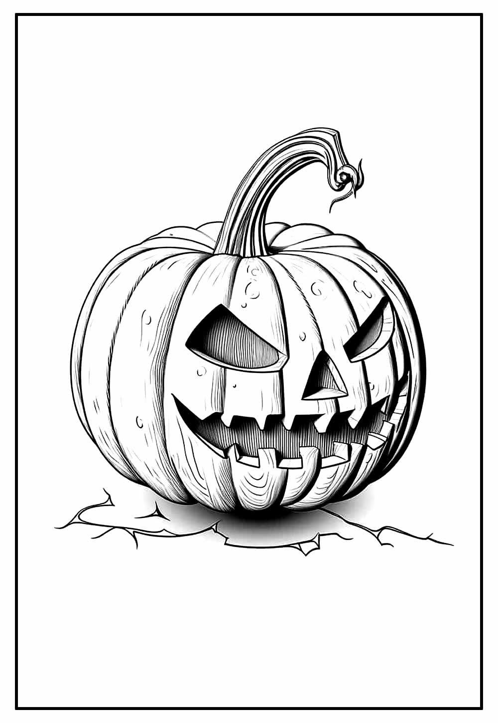 Desenho de Abóbora para colorir - Halloween