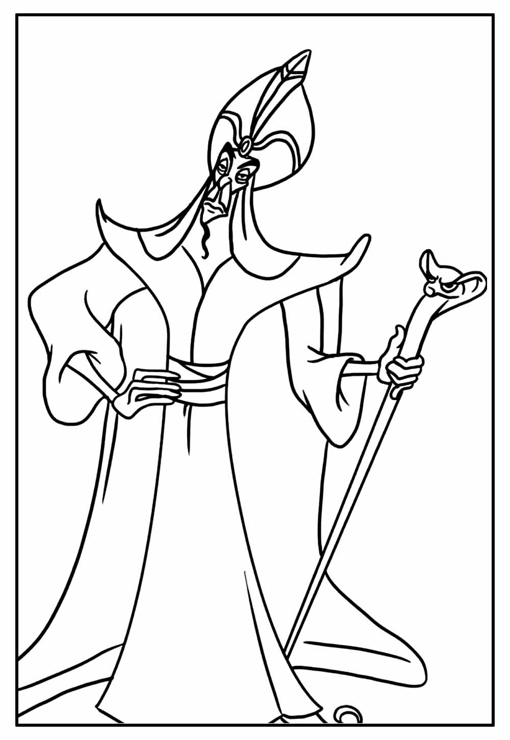 Desenho de Aladim para colorir