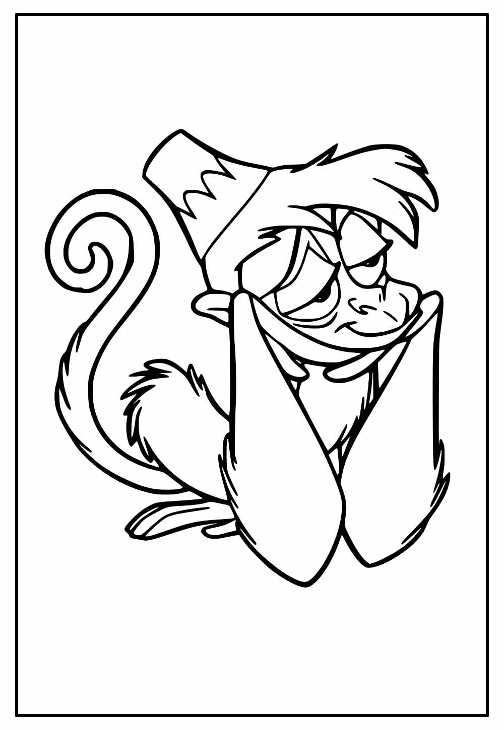 Desenho de Aladim para colorir
