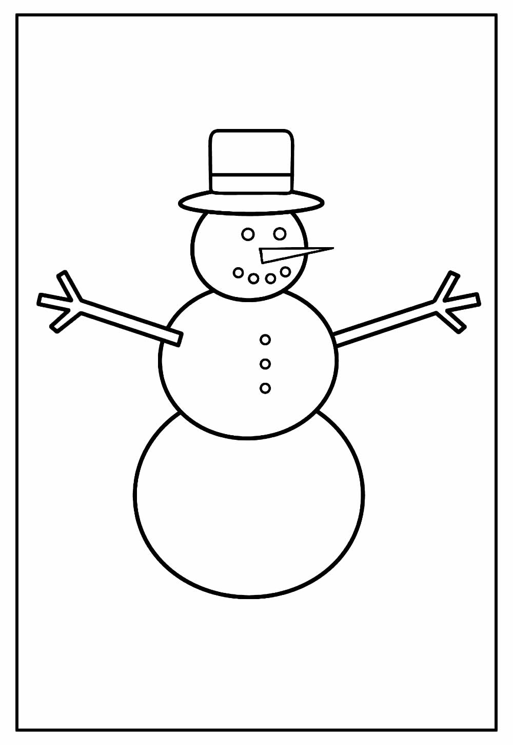 Desenho de Boneco de Neve para colorir