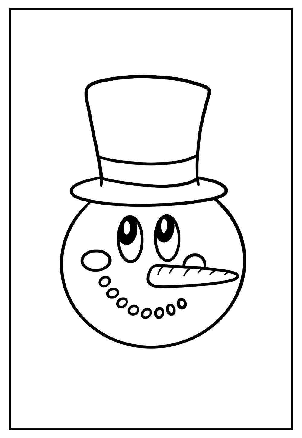 Desenho de Boneco de Neve para imprimir