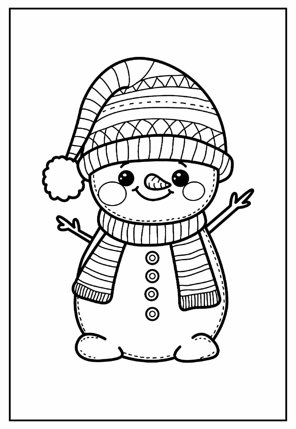 Desenho de Boneco de Neve para colorir