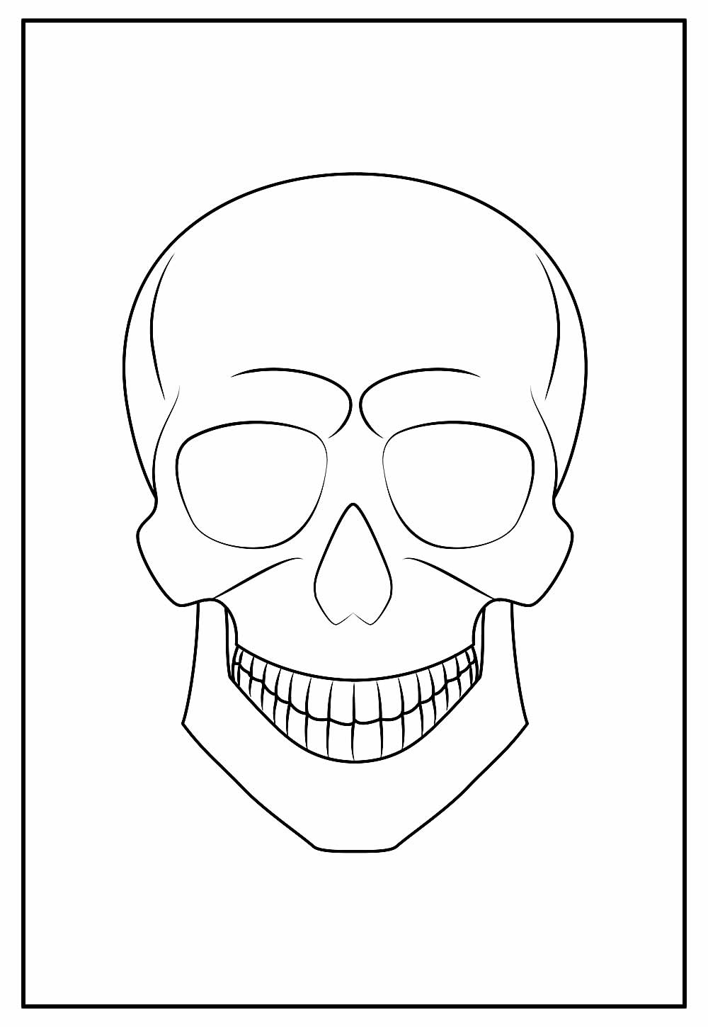 Desenho Caveira Colorir