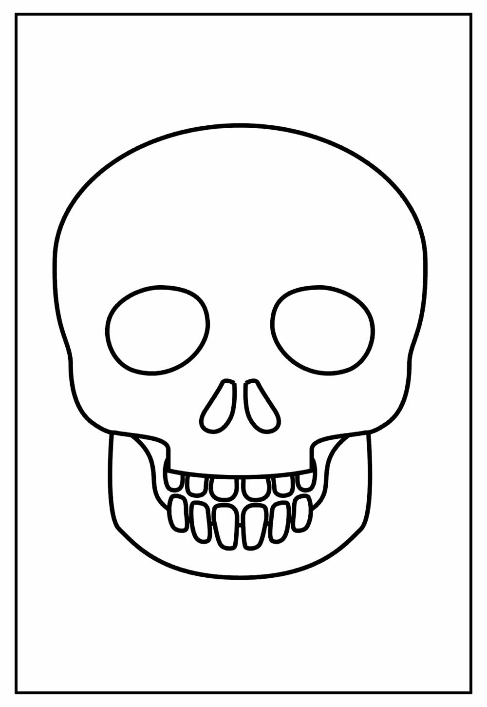 Desenho de Caveira para pintar