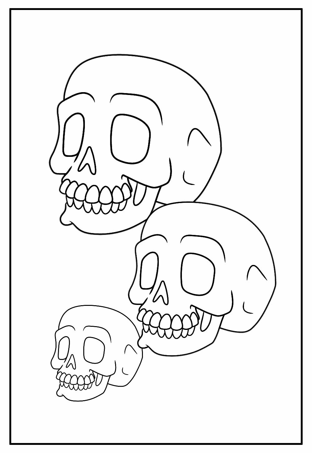 Desenho de Caveiras para colorir