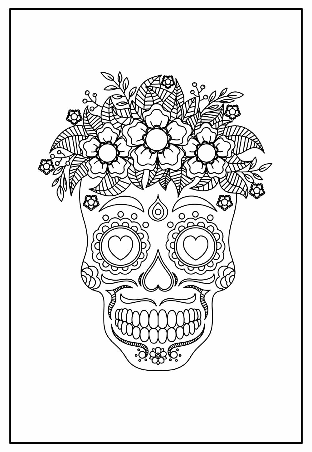 Desenho Caveira Colorir