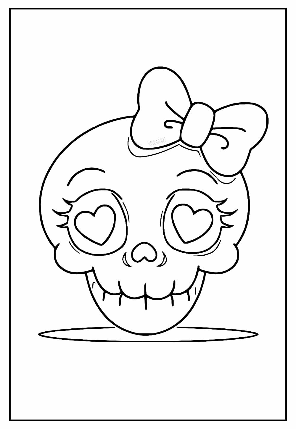 Caveira para colorir