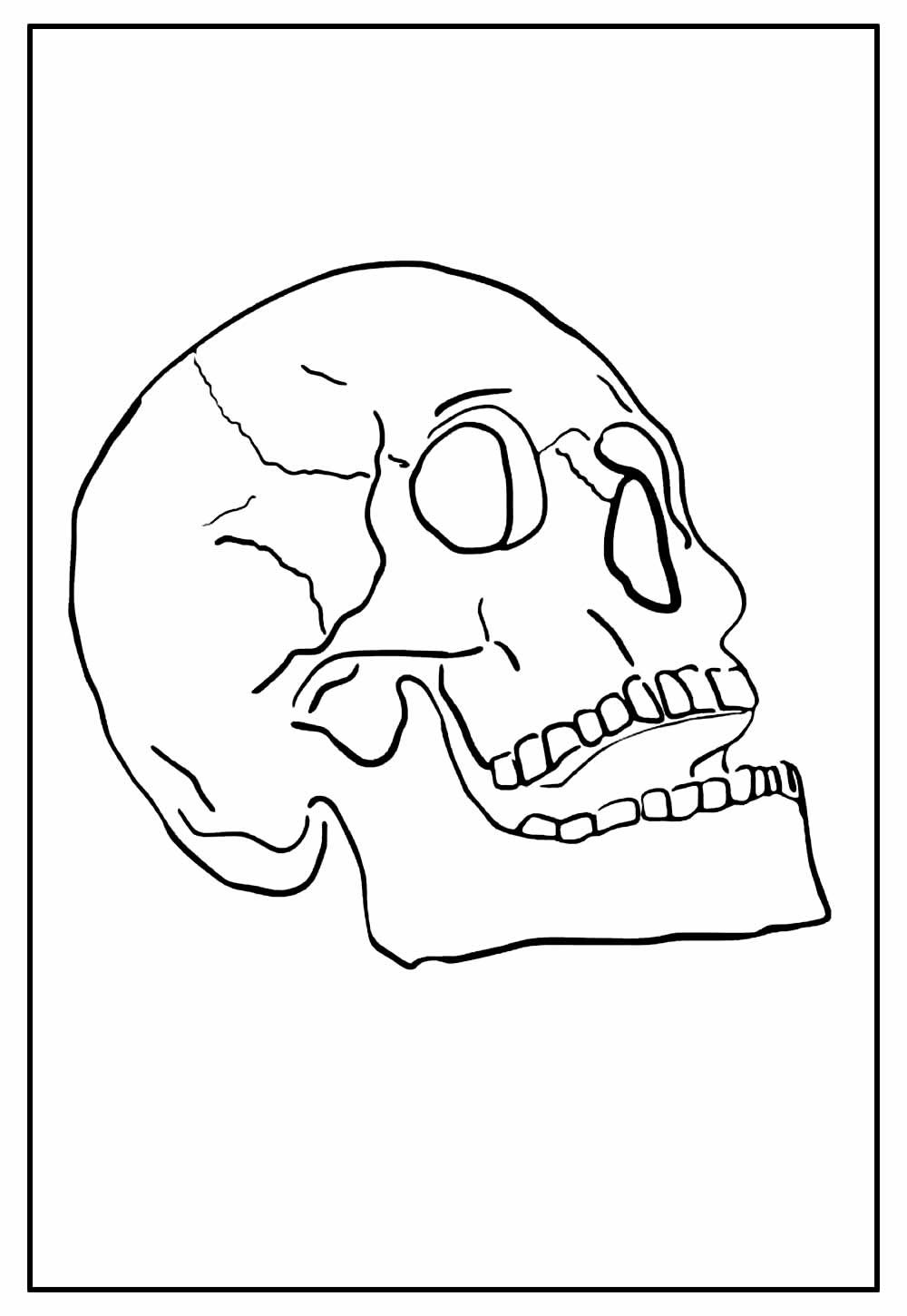 Desenho para colorir de Caveira