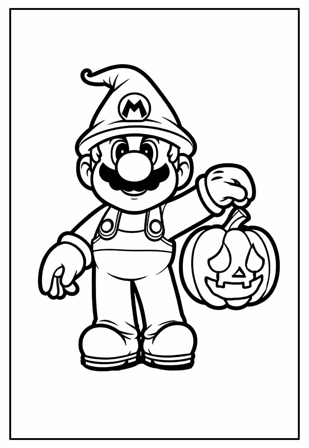 Desenho de Halloween - Mario Bros