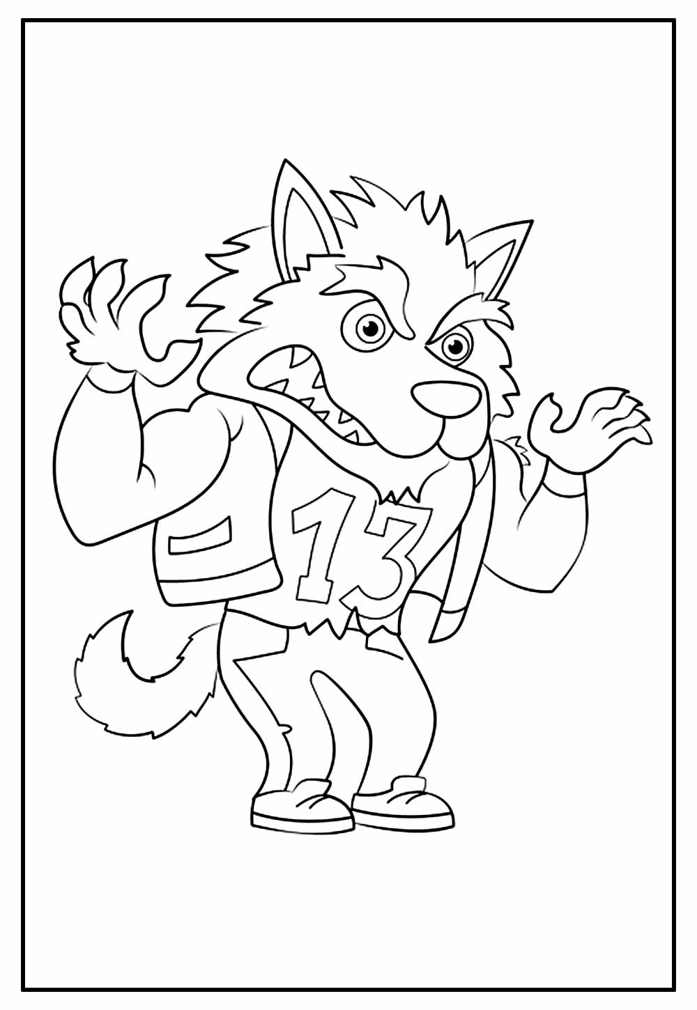 Desenho de Lobisomem para colorir