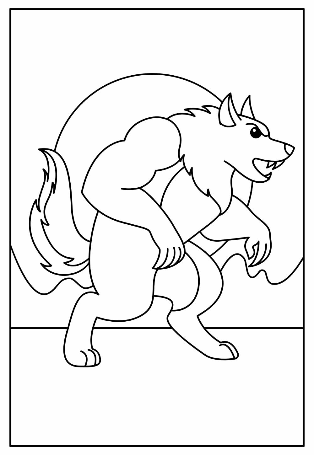 Desenho de Lobisomem para colorir