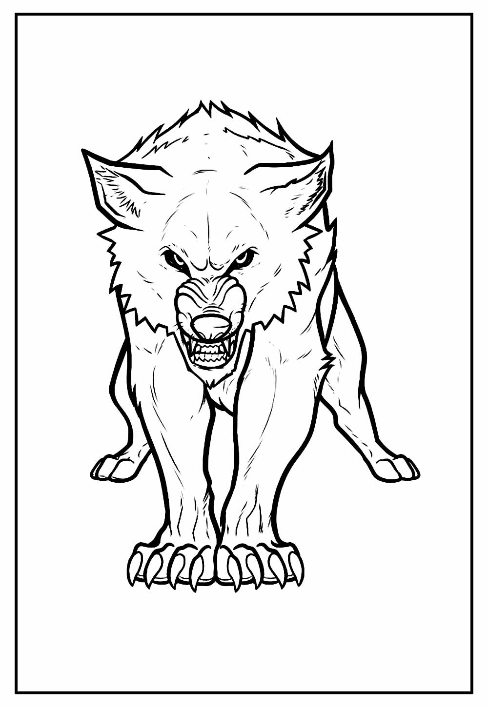 Desenho de Lobisomem para colorir