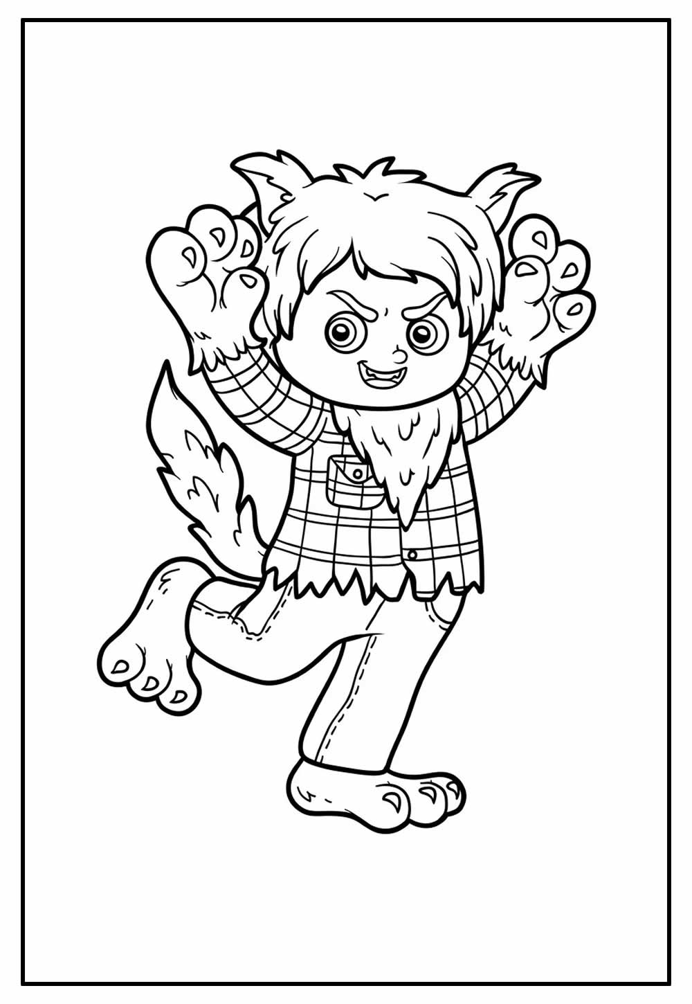 Desenho de Lobisomem para colorir