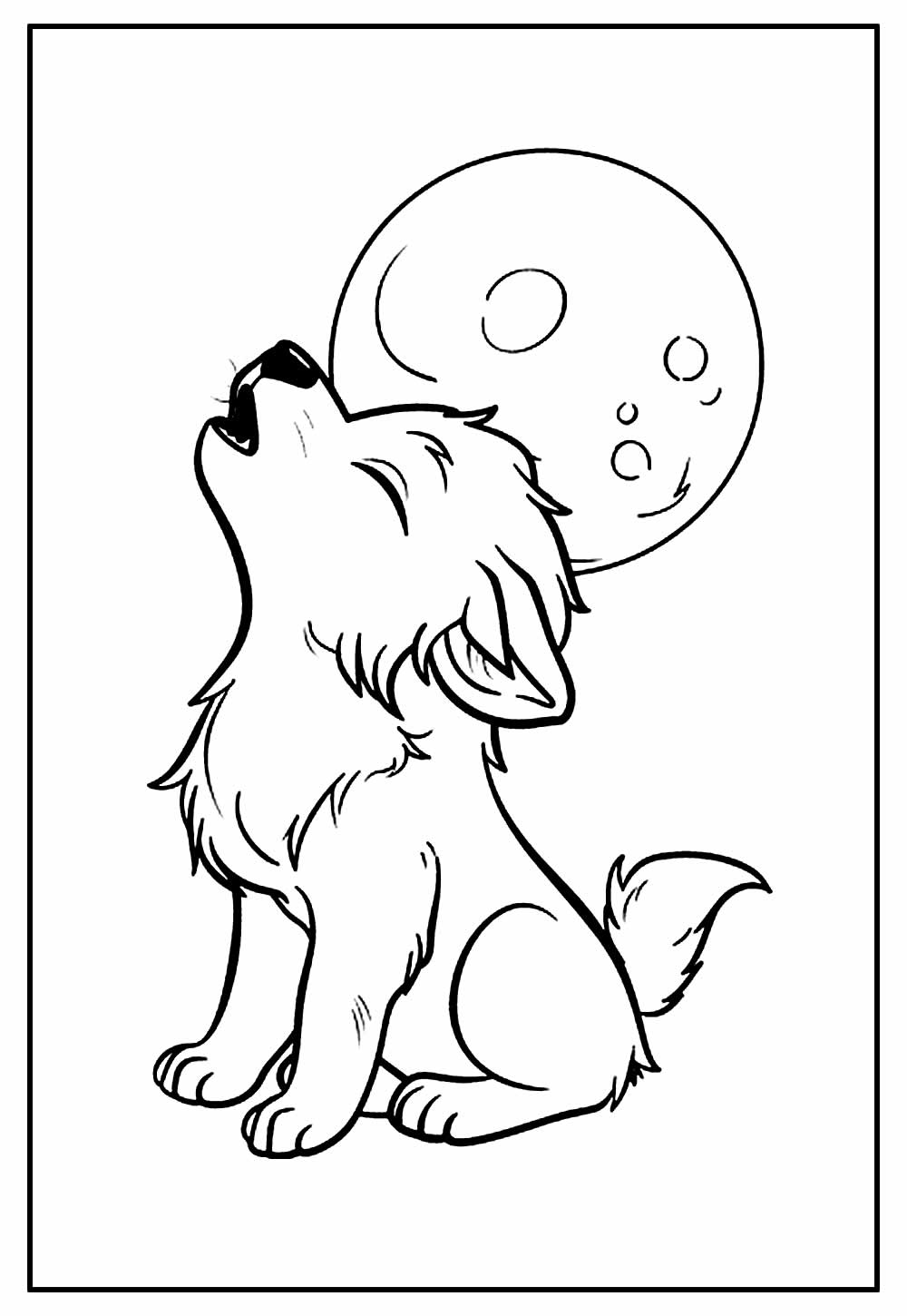 Lobisomem para pintar - Lobo